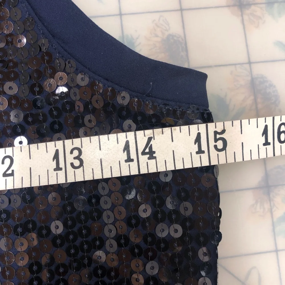 The Limited Navy Sequin Tank Top - Picture 11 of 16